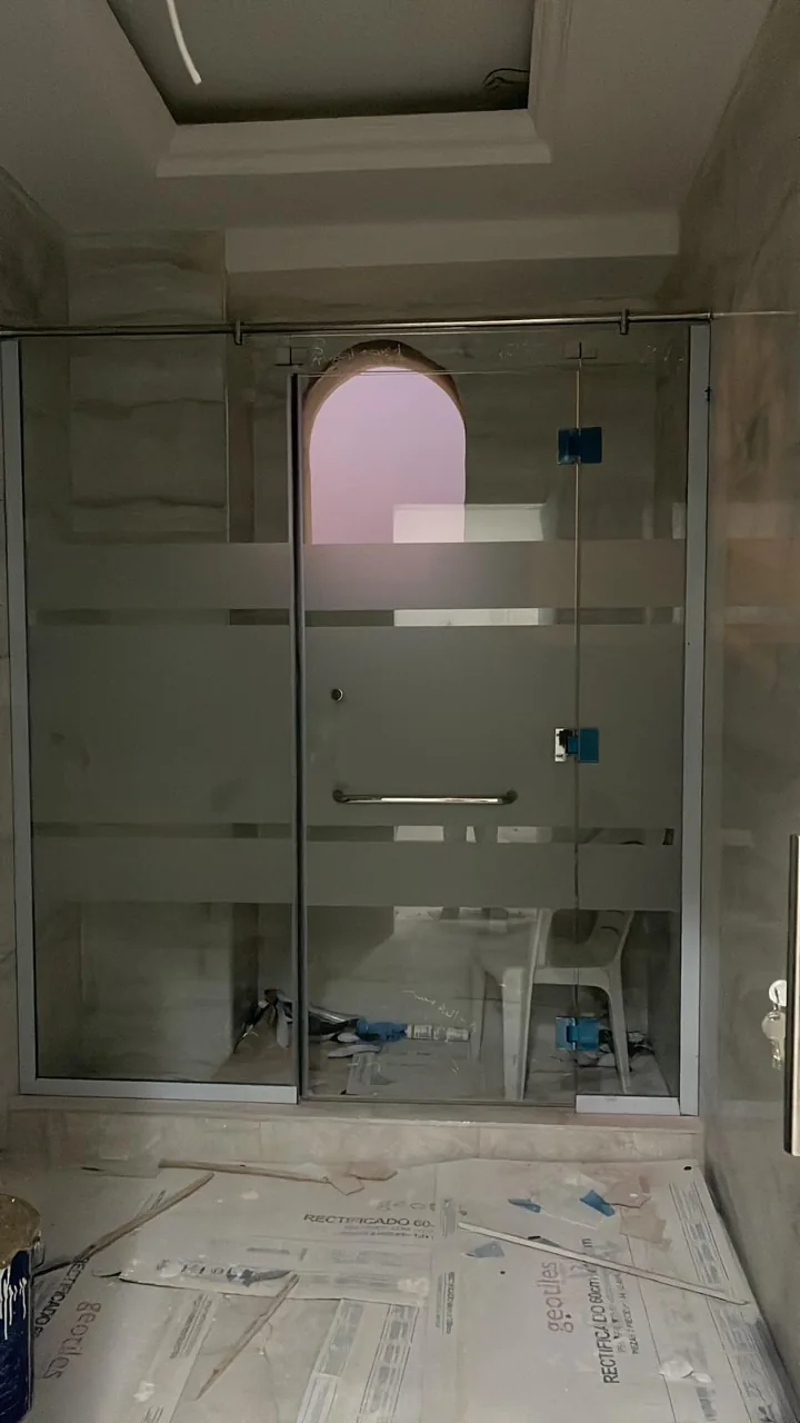 Bathroom fittings inside a building