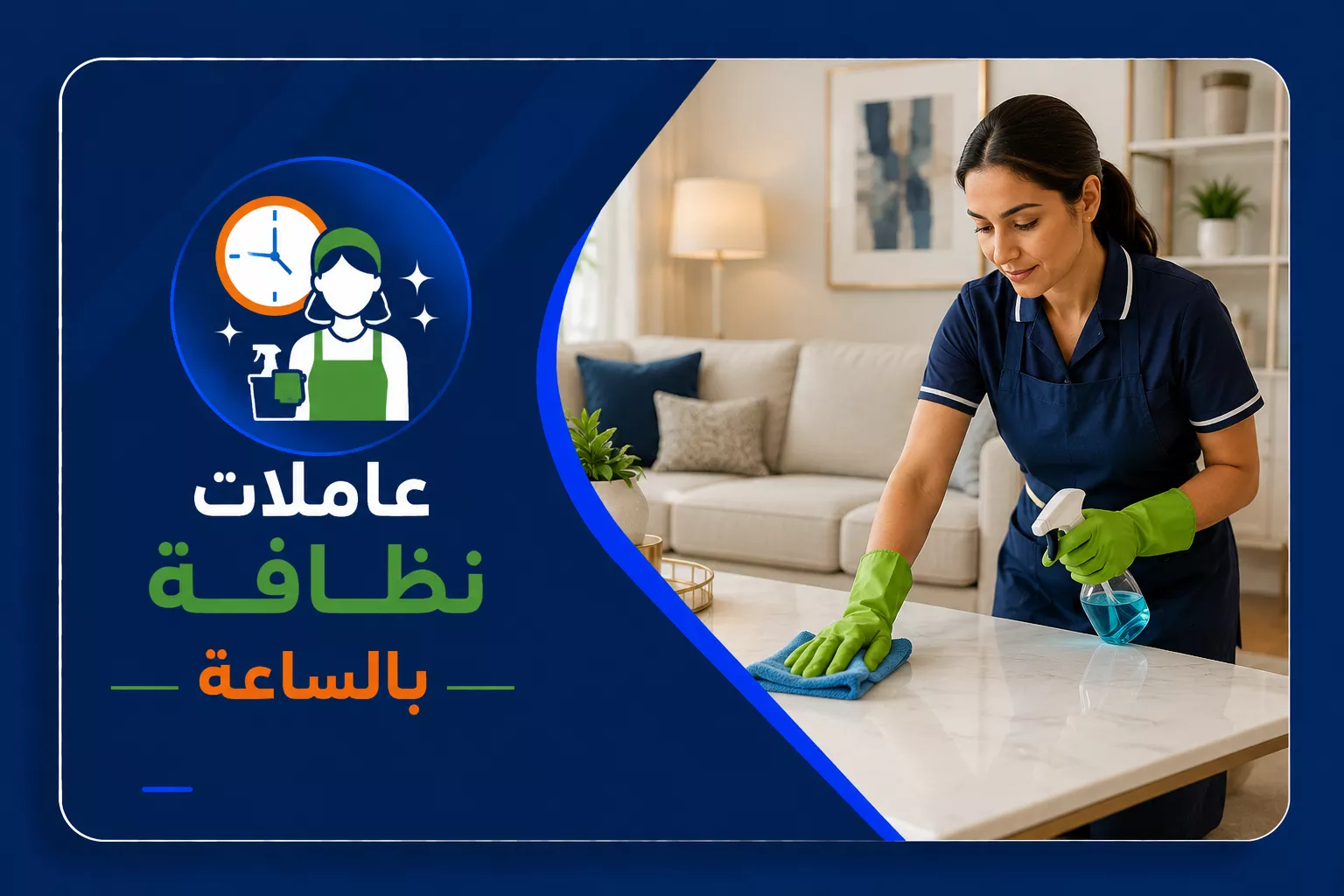 عاملات نظافة بالساعة في قطر