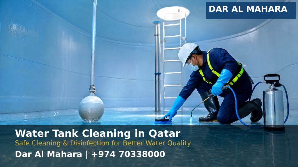 Water tank cleaning services in Qatar by Dar Al Mahara